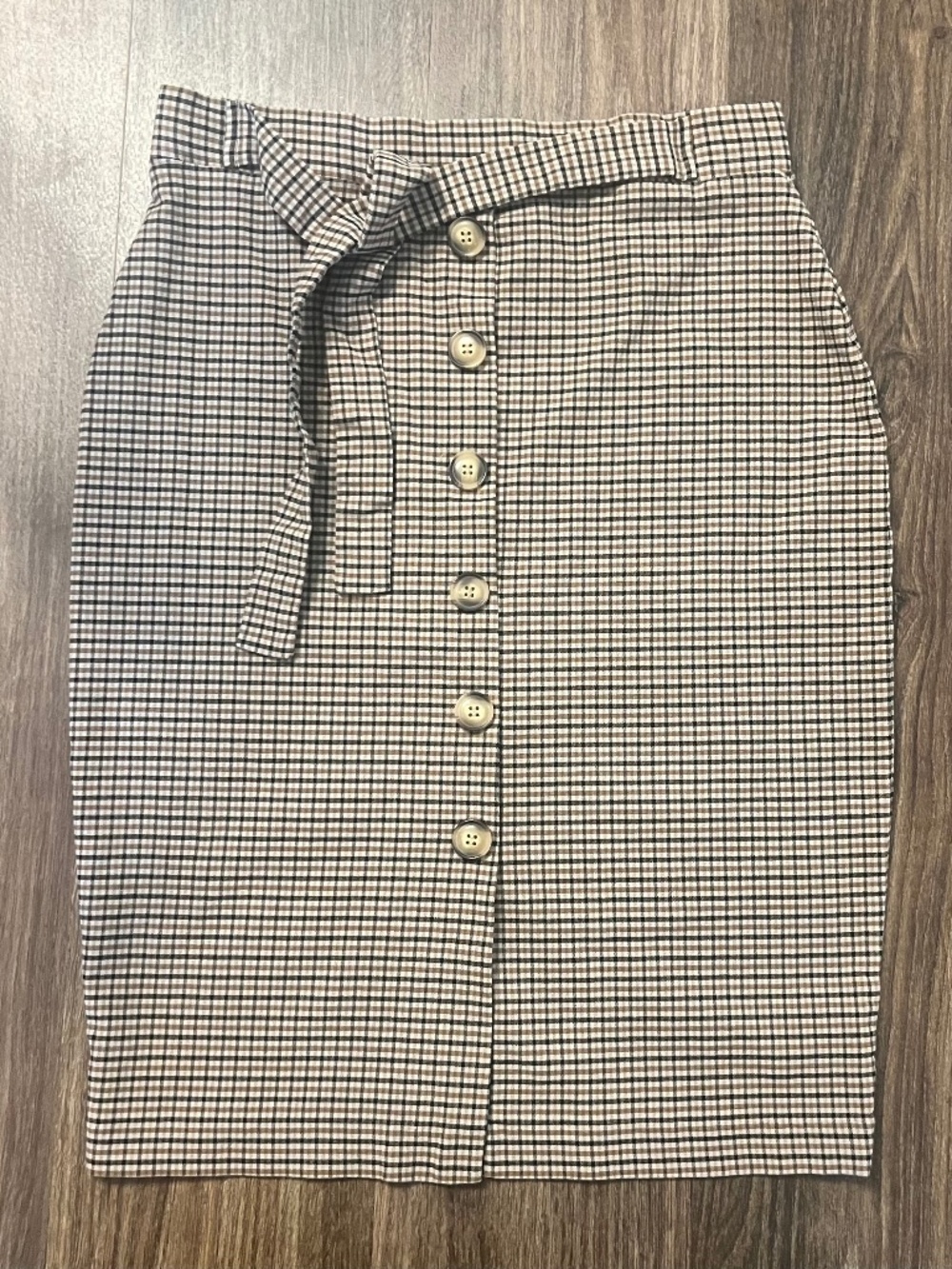 Meg & Margot Plaid Pencil Skirt